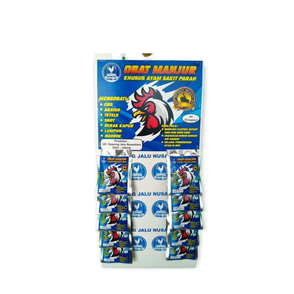 OBAT MANJUR MUJARAB SAWUNG JALU 1 RENTENG MENGOBATI AYAM SAKIT PARAH ARATAN CRD SNOT LUMPUH TETELO