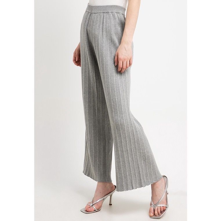 PGS IMPORT Celana Kulot Wanita Ribbed Tebal Premium Seamless / Triset Ladies Celana Wanita / Cassia 