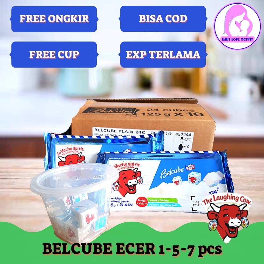 

NEW (EXP MEI 2024) Paket Mini Belcube Ecer Untuk tambahan MPASI (Free cup) Keju untuk bayi dan dewasa