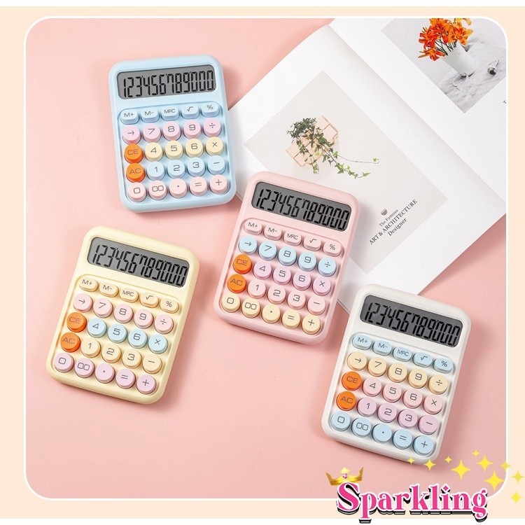 

Kalkulator Warna 12digis Display Besar Keyboard Dot Mekanik Tombol Besar Kalkulator Elektronik Warna