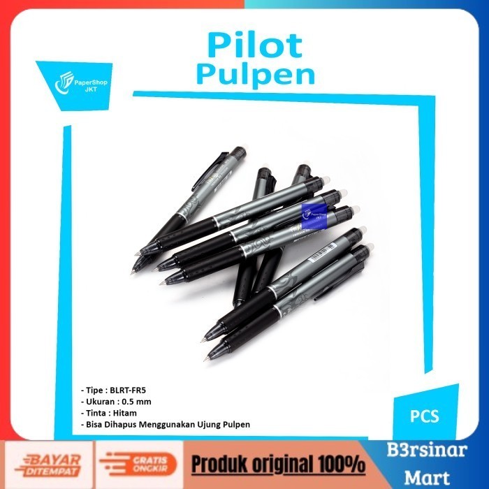 

[BAYAR DI TEMPAT] PROMO GROSIR!!! Pulpen Pen Frixion Pilot 0.5 HITAM ( Bisa Dihapus ) COD