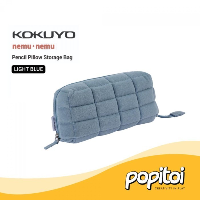 

Kokuyo NEMU NEMU Pencil Pillow Storage Bag Case Pen Cosmetics Gadget - LIGHT-BLUE
