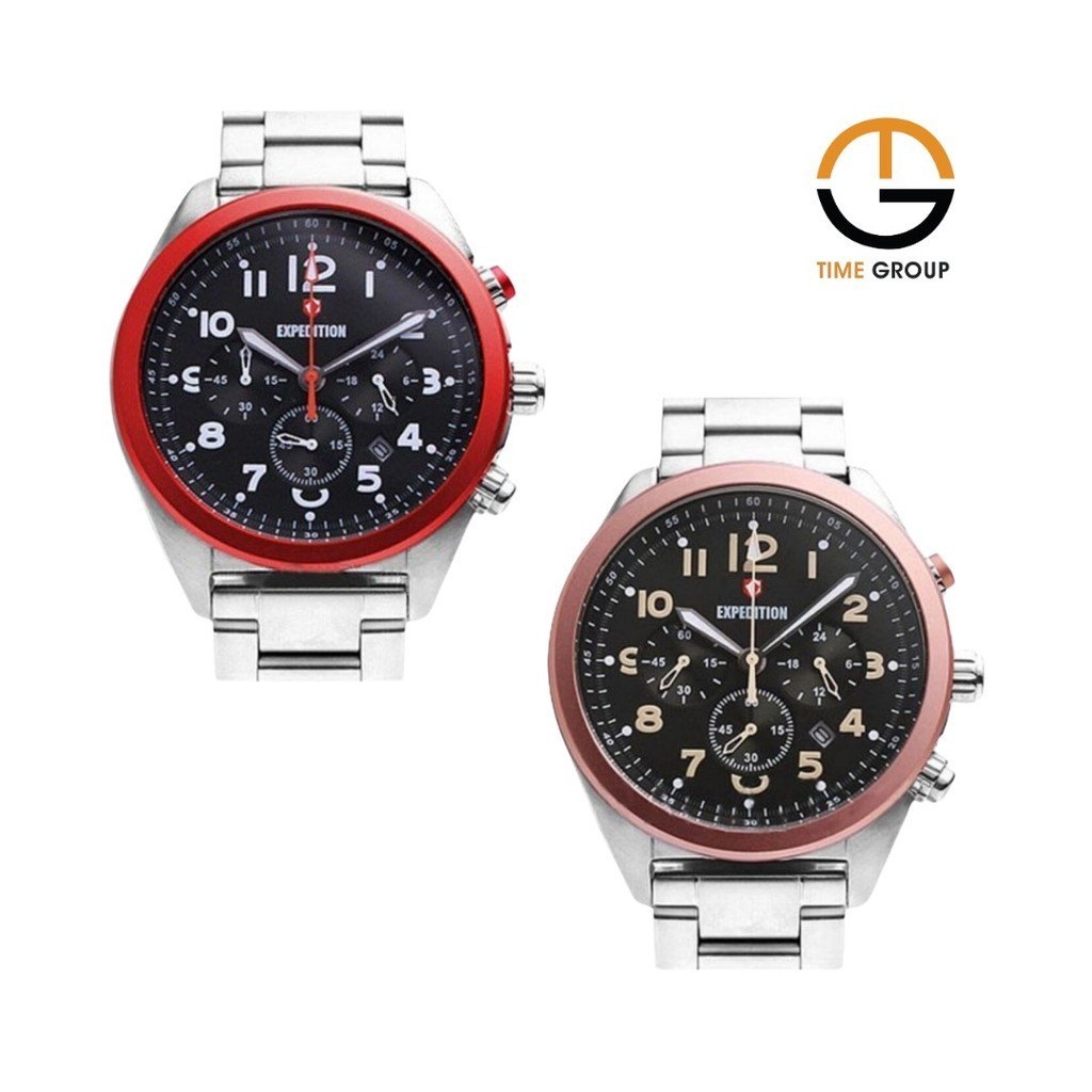 JAM TANGAN PRIA EXPEDITION E6653 E 6653 MCB STAINLESS STRAP ORIGINAL