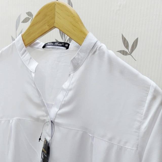 Tunik Polos - White - Putih - Long Tunik - Tunik Rayon - Fathin Basic/ GAMIS MODEL BARU MURAH