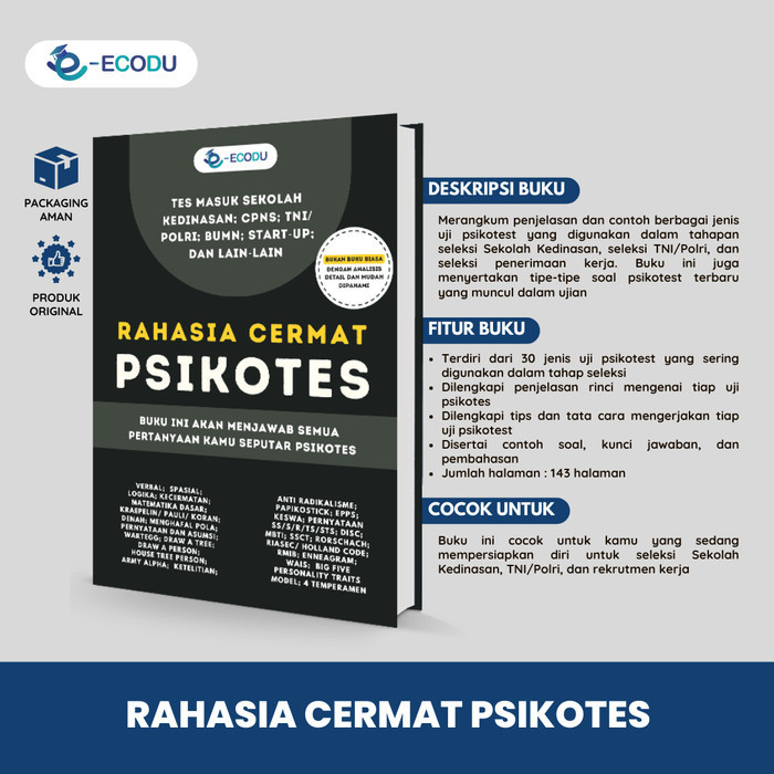 ✨BISA COD✨ - ECODU PAKET HEMAT (RS SKD DAN RC PSIKOTES) BUKU TES STAN IPDN SEKDIN