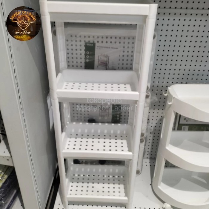 Krishome rak plastik 4 susun/Rak bumbu/Rak dapur/kamar mandi