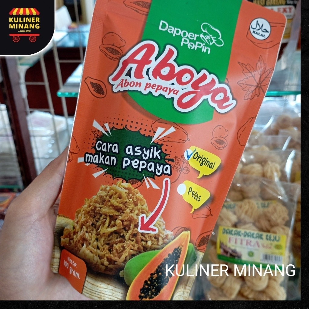 

Abon Pepaya 100 gr Cemilan khas Kuliner Minang