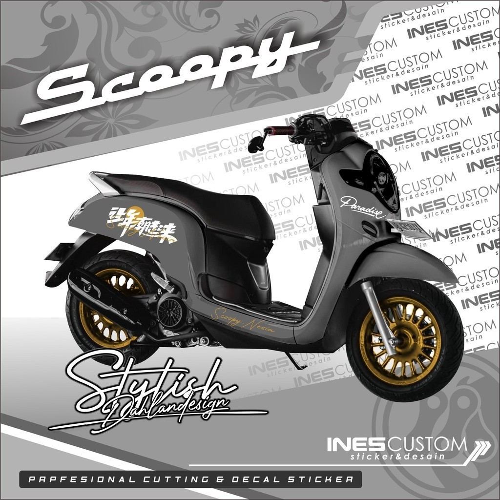 stiker scoopy cutting jepang