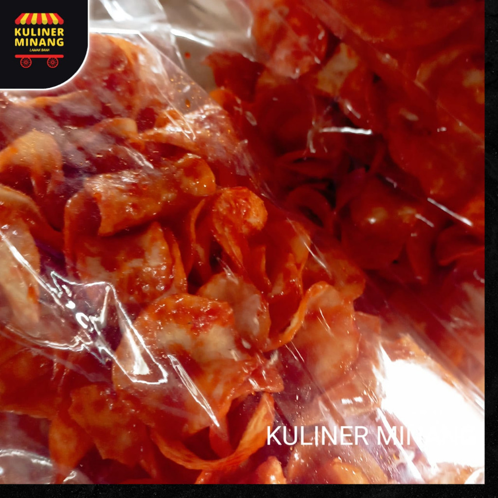 

Sanjai Balado bulat bundar Pedas Kampung Gurih Spicy Murah Resmi Halal