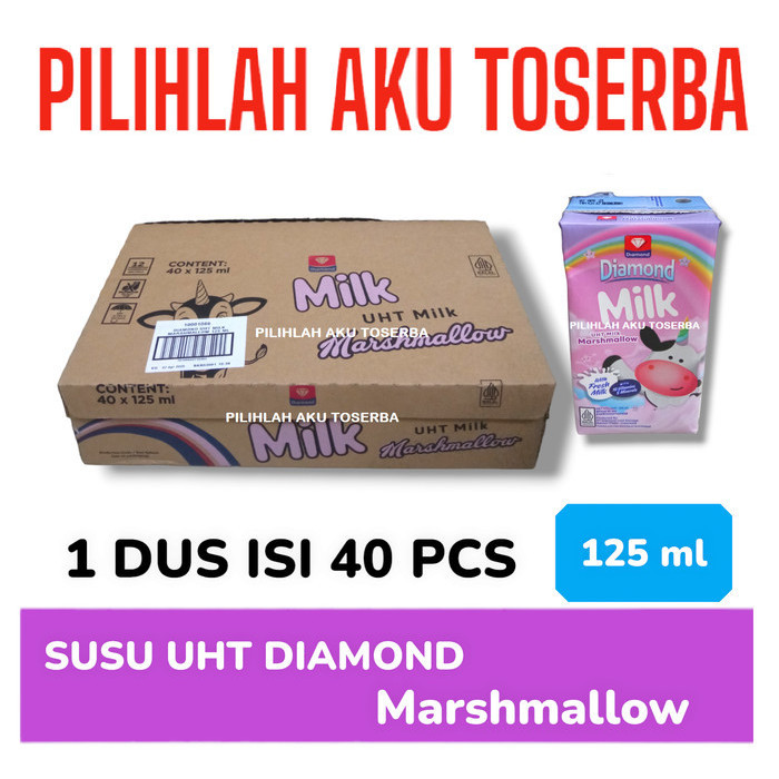 

Susu DIAMOND UHT Marshmallow MINI 125 ml - ( HARGA 1 DUS ISI 40 )