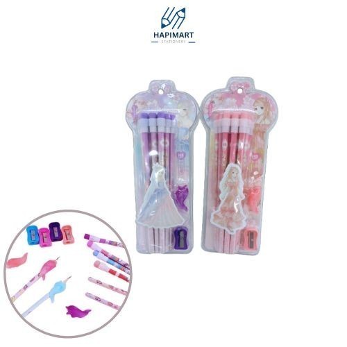 

SET Pensil Dan Penghapus Girl Cute Hb Pencil Set With Rubber Top SET Pensil Anak Cewe + Rautan Set Alat Tulis Sekolah Anak Perempuan