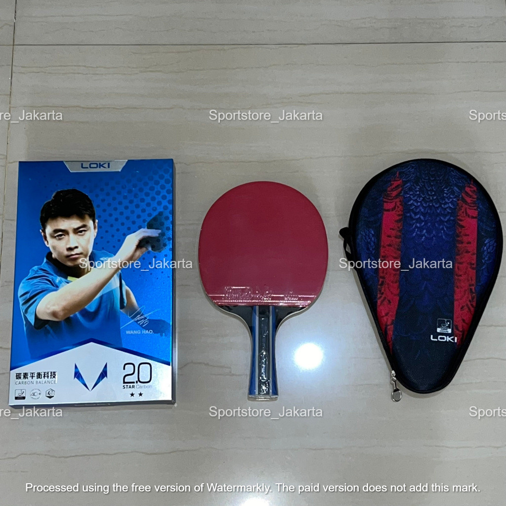 Bet Pingpong Bat Tenis Meja Bat Pingpong LOKI 2star Carbon ORIGINAL