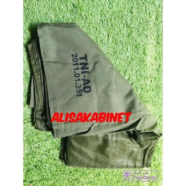 KELAMBU TNI HIJAU HITAM JARING Kelambu Anti Nyamuk Jatah TNI