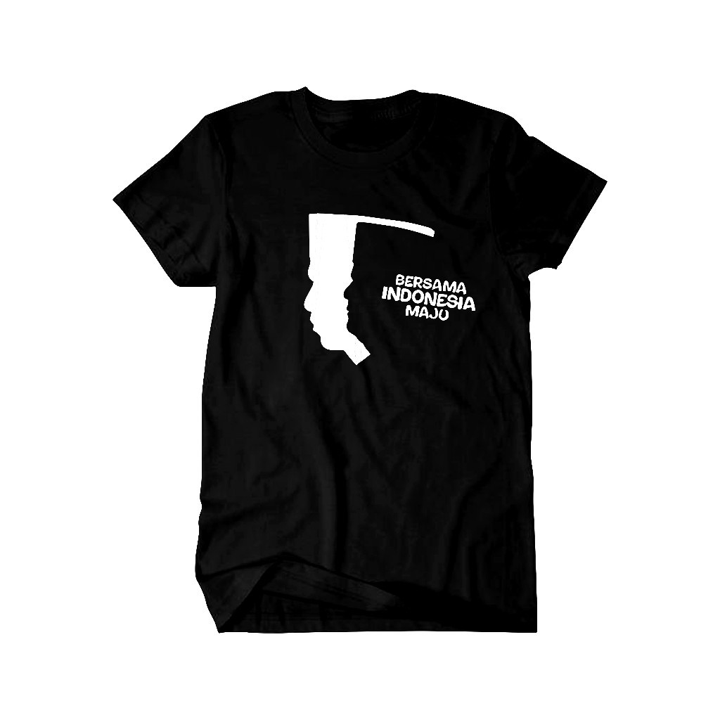 Kaos Hitam  Jokowi Prabowo Bersama Indonesia Maju