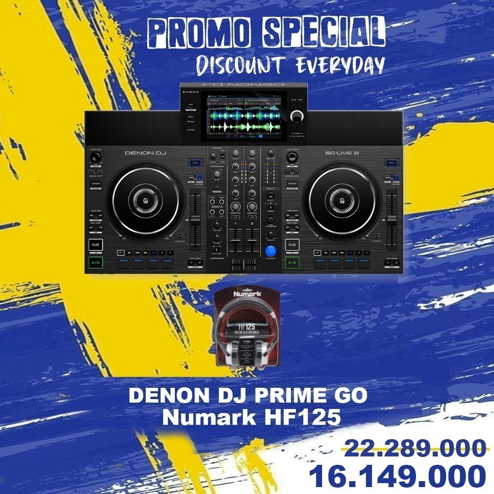 Paket Diskon  Denon DJ SCLIVE 2 SC LIVE2 SC LIVE 2 Standalone DJ Controller Suport Flasdisk Alat DJ 