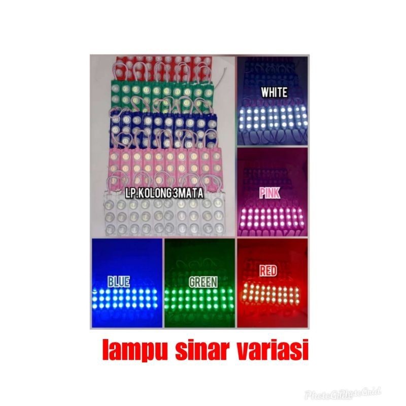 Lampu Led 3 mata 12volt dan 24volt mata besar Lampu kolong mobil