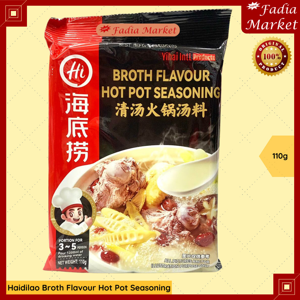 

Haidilao Hai Di Lao Broth Flavour Hot Pot Seasoning Bumbu Kaldu Malaysia 110g