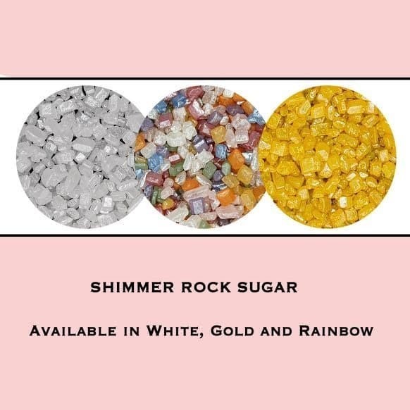 

Best Seller- Rock Sugar shimmer hiasan kue - Gold, 100g
