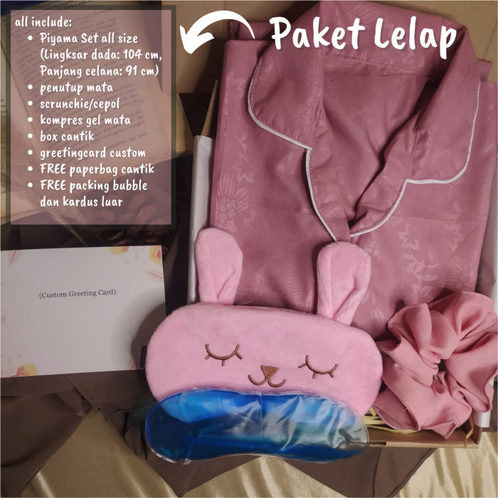 

(NEW) -[HAMPERS PIYAMA SET] KADO ULANG TAHUN WISUDA PERNIKAHAN BAJU TIDUR - paket lelap, marron