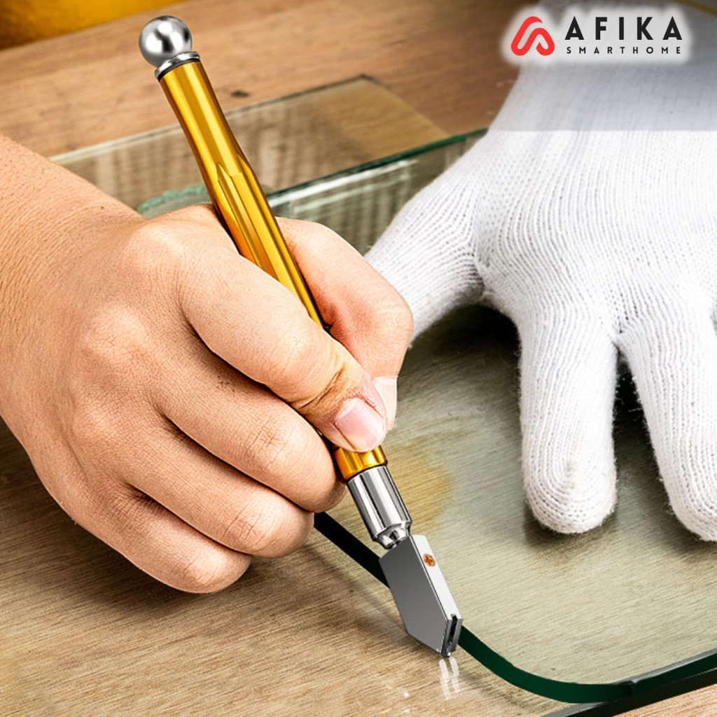 

Pisau Pemotong Kaca Glass Cutter Diamond Cutting Tool