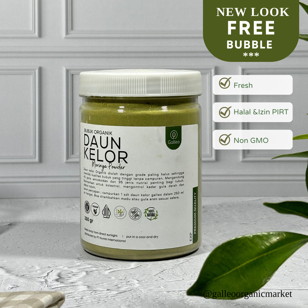 

Daun Kelor Moringa Bubuk Organik Premium Galleo