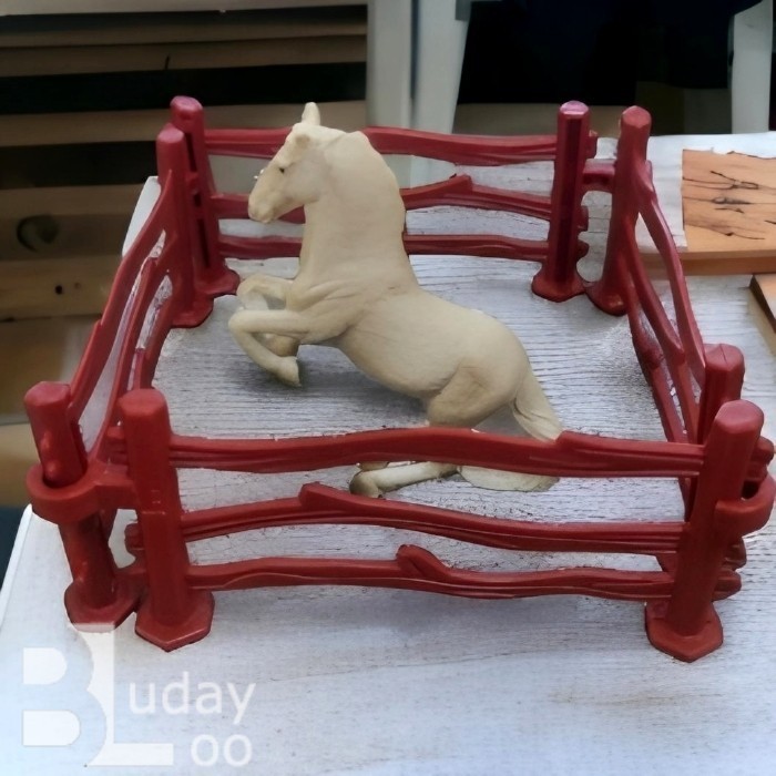 Mainan Miniatur Pagar Kayu Kandang Hewan Ternak 8 cm - per 1 pcs