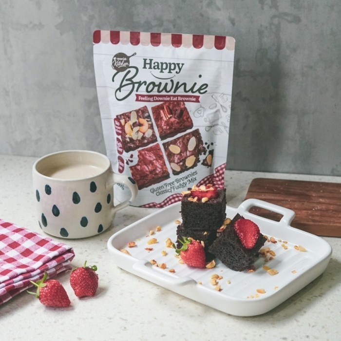 

[[ K23 - BEST SELLER ]] Happy Brownie Gluten Free Brownies Mix 360gr-TC