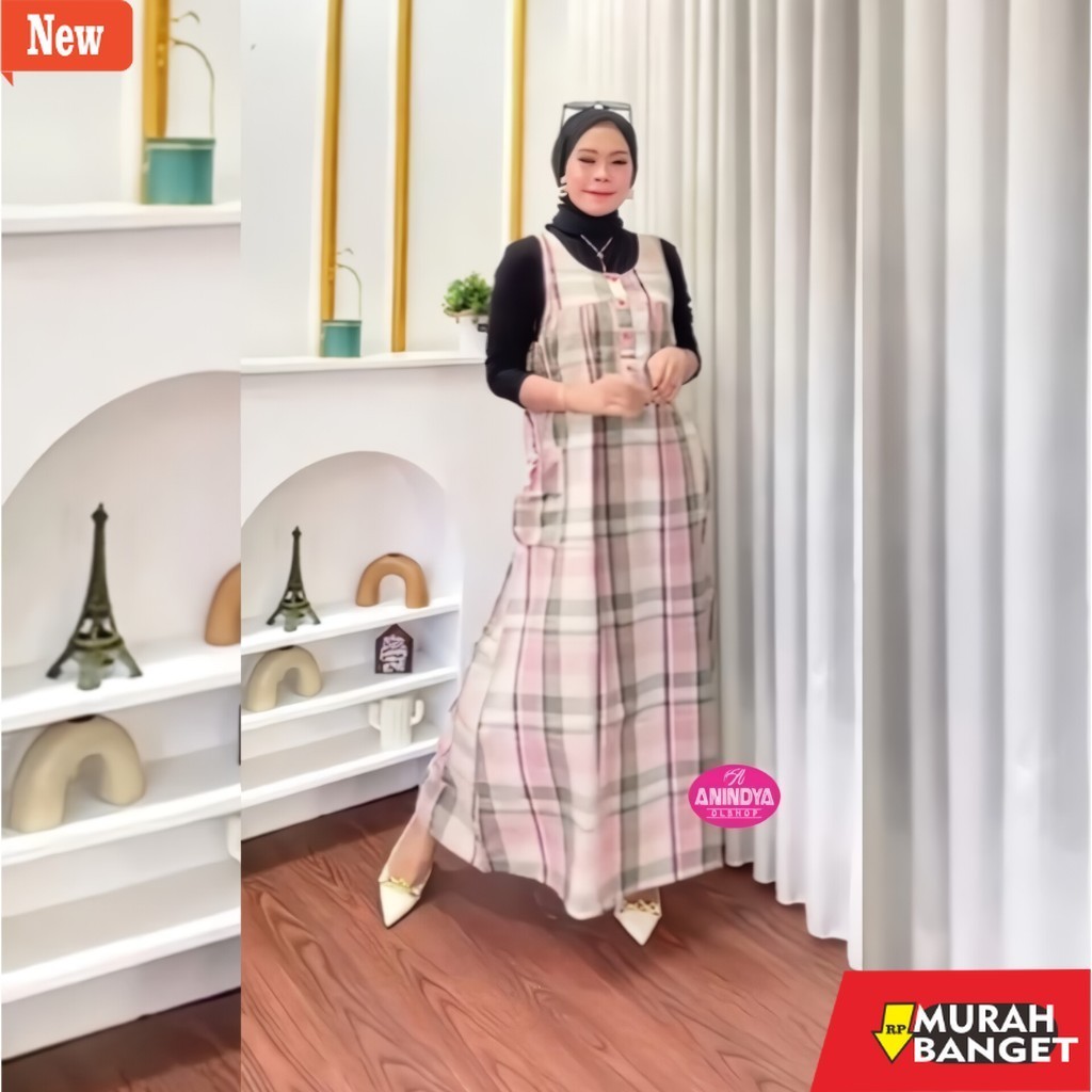 Jumpsuit Wanita Kekinian Anindya Fashion Presents Pakaian Wanita Overall Premium Alia 4060 Bahan Kat