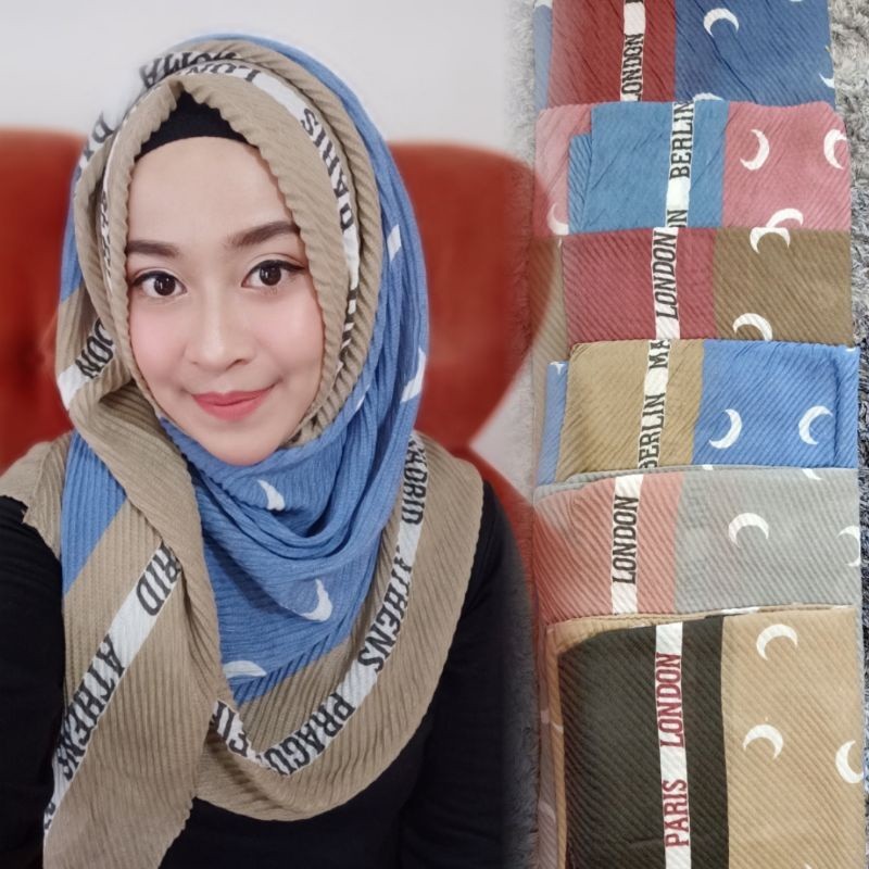 Terlaris ~Pashmina plisket premium dubai Pashmina motif Pashmina mewah jumbo Hijab Premium Hijab Can