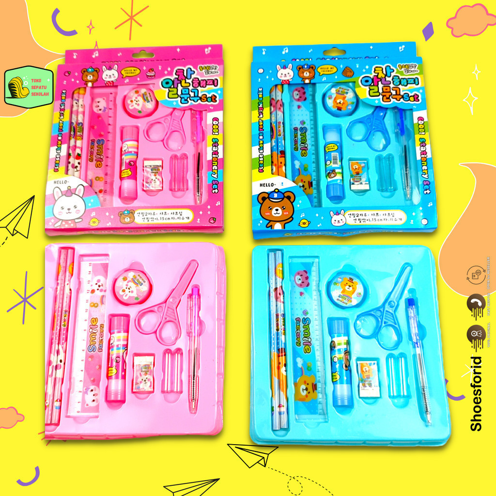 

Stationery set 10in1 // Stationery set 6in1 // set Alat tulis karakter