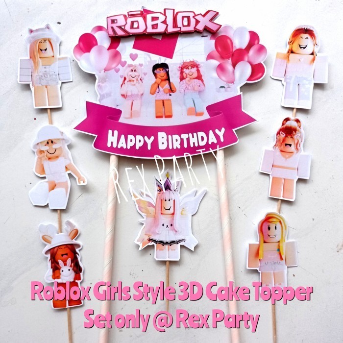 Vincent Roblox Girl Cake Topper/Roblox Girls Style 3D Cake Topper/Roblox Girl