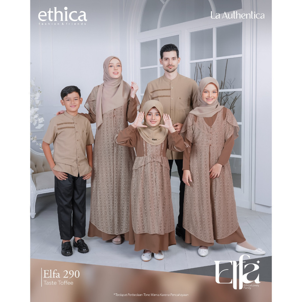 Ethica Original - ( Sarimbit Ethica Elfa 290 Taste Toffee ) Gamis Ethica Kagumi 290 Kahfi 276 Kagumi