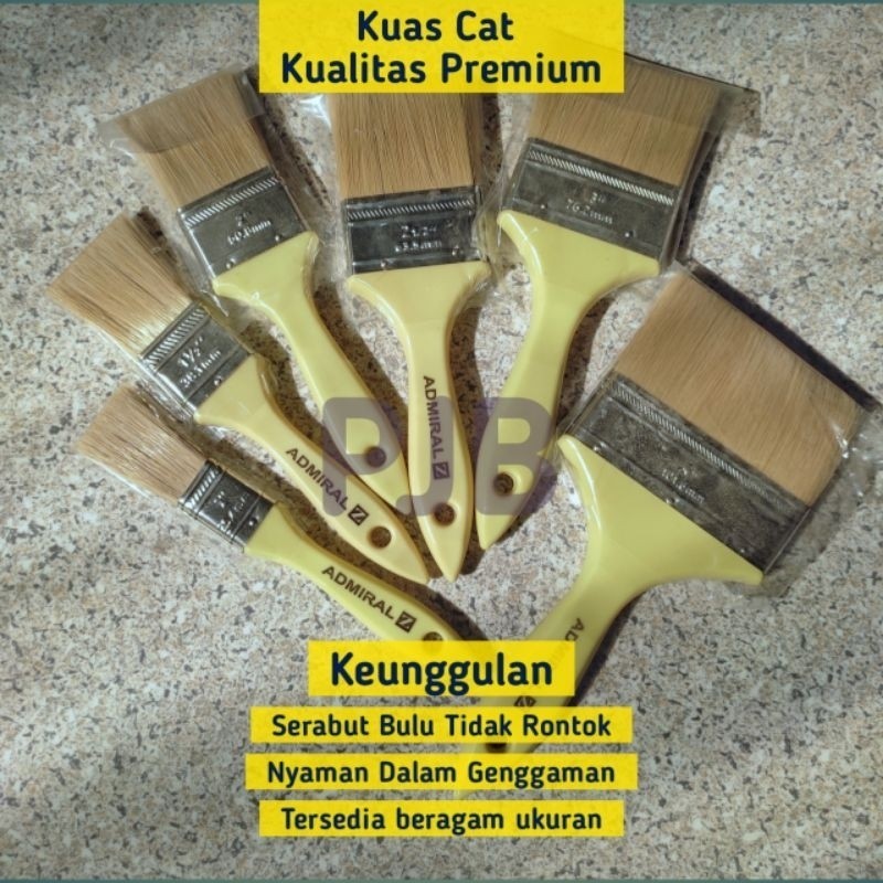 

Kuas Cat SATUAN Gagang Kayu Ukuran 1" / 1.5" / 2" / 2.5" / 3" / 4