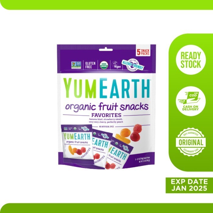 

Permen Anak YumEarth Organic Fruit Snacks Original 5 Packs 99 g