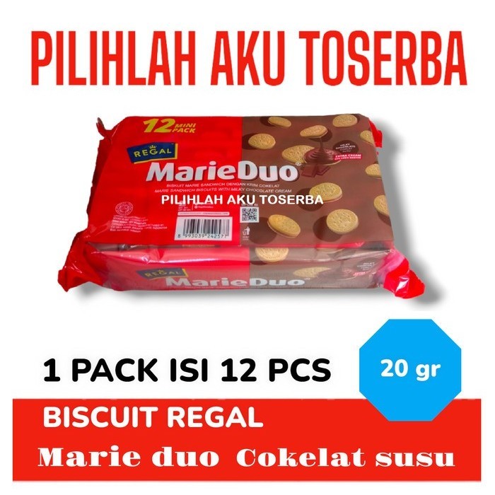 

Biskuit Regal MARIE DUO COKLAT SUSU 20 gr - ( HARGA 1 PACK )