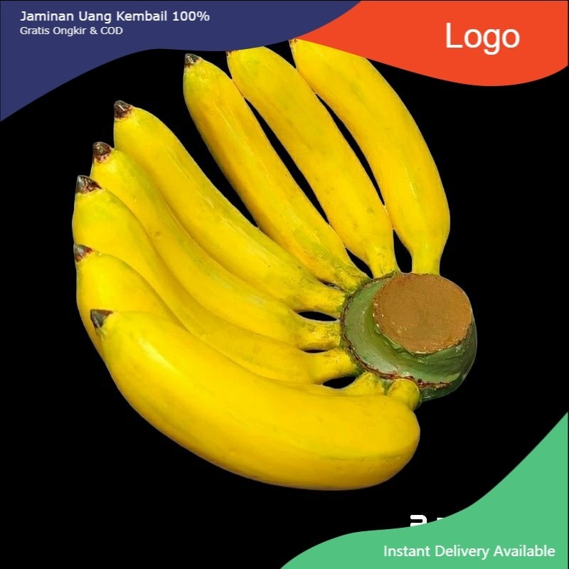 

Replika buah pisang 1 sisir / dummy buah - buahan / mainan anak / dekorasi meja makan / display toko