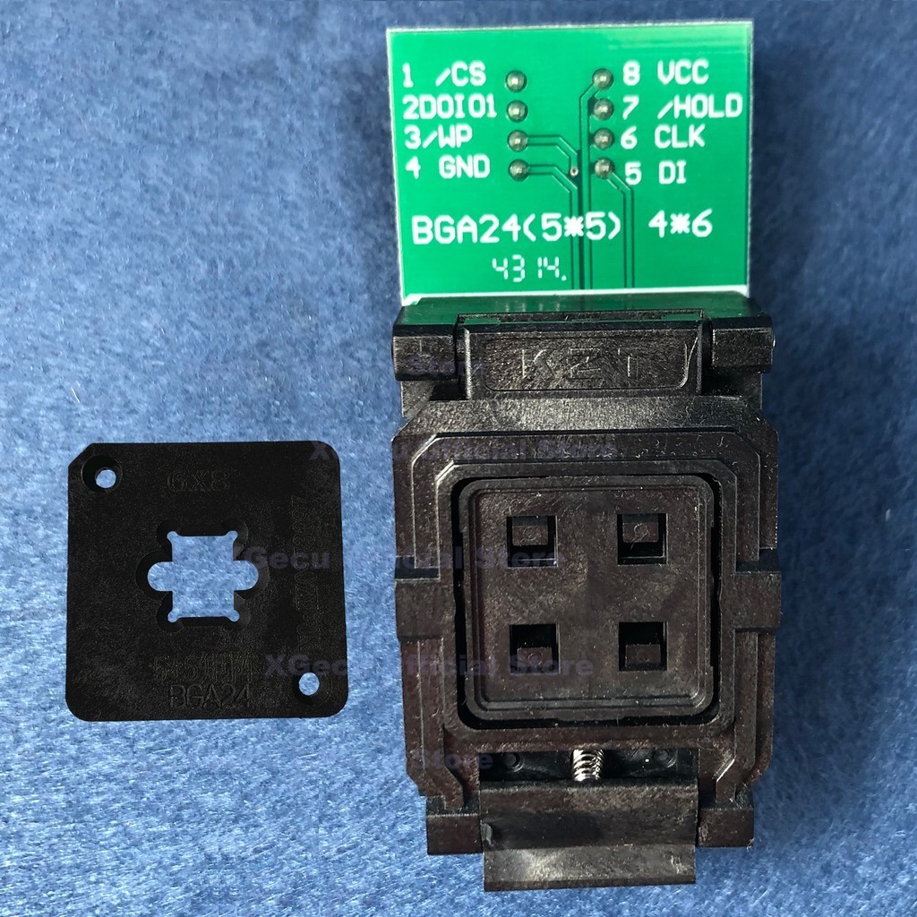 BGA24/TFBGA24 TO DIP8 IC Socket/Adapter/Adaptor for 8X6 mm body width BGA SPI Flash chips,such as W2