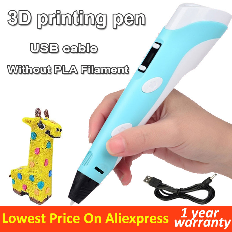 

3D Printing Pen Drawing Pen With LCD Screen Compatible PLA Filament Toys Safe Paiting for Children DIY Christmas Birthday Gift