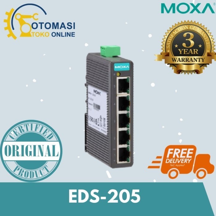 Moxa EDS-205 unmanaged Ethernet switch