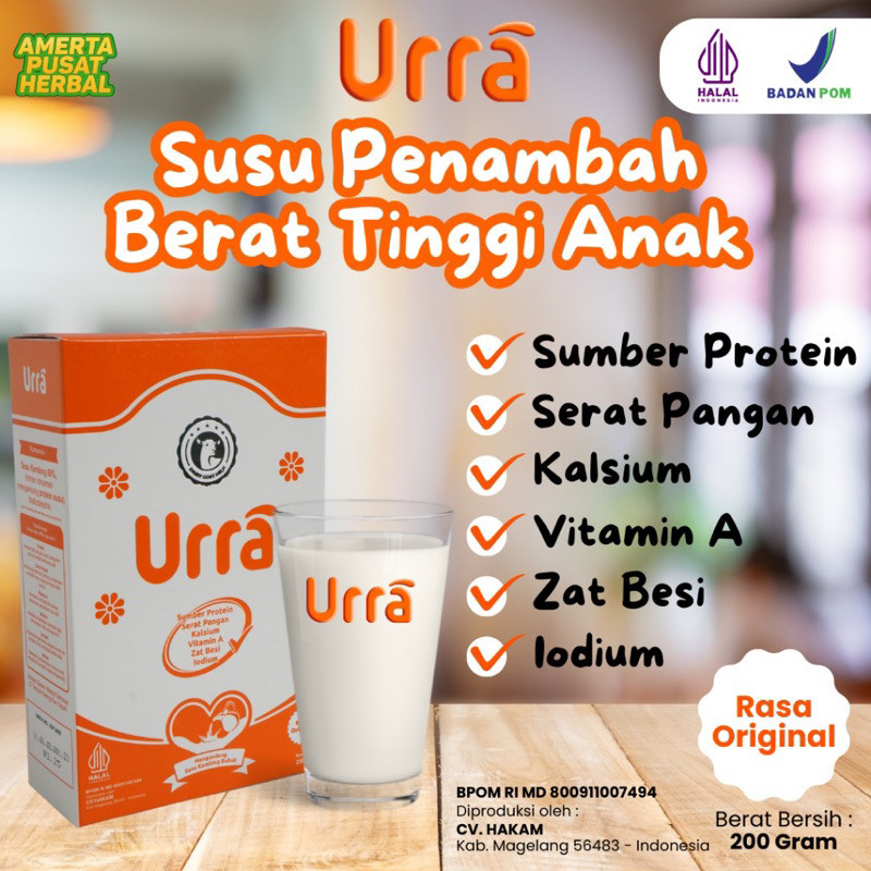 

Bisa COD Urra Paket 1 BOX Urra Susu kambing Premium Quality 200g Halal Bpom