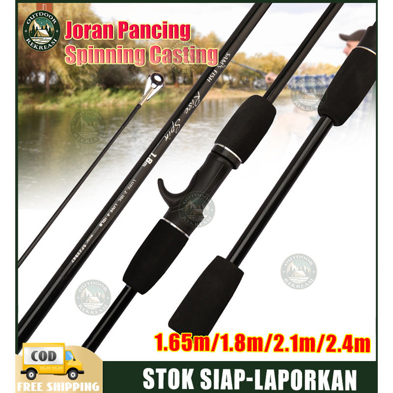 Joran Pancing Ringan 1.65m 1.8m 2.1m 2.4m Untuk Memancing Di Laut Dalam Spinning Rod Joran Pancing F