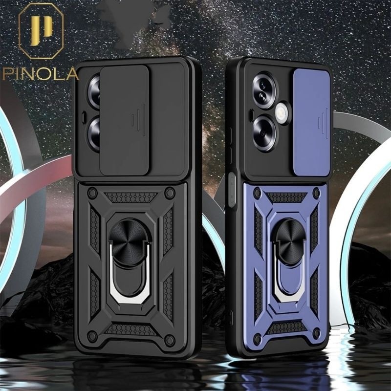 Oppo A79 / A76 / A74 4g / A98 / A96 / A95 / A52 / A92 Hybrid Case Armor Magnet A1 Slide Camera Prote