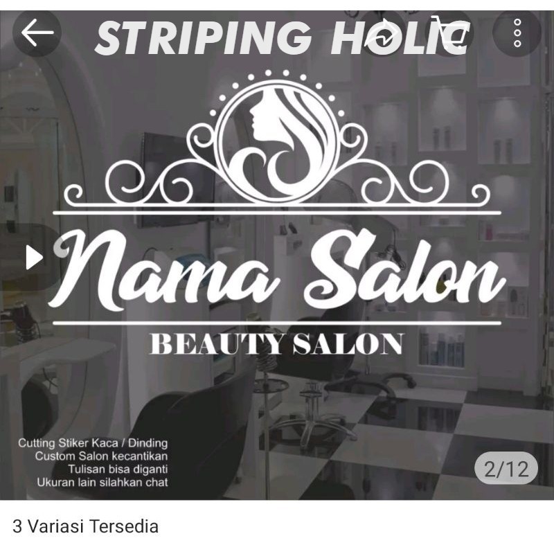 STICKER WALL DINDIN KACA/STICKER SALON KECANTIKAN