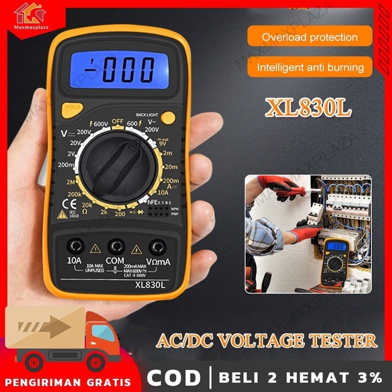 XL830L Multimeter Digital AC/DC Voltage Tester / DT830B Multitester Digital/Avometer Digital XL830L