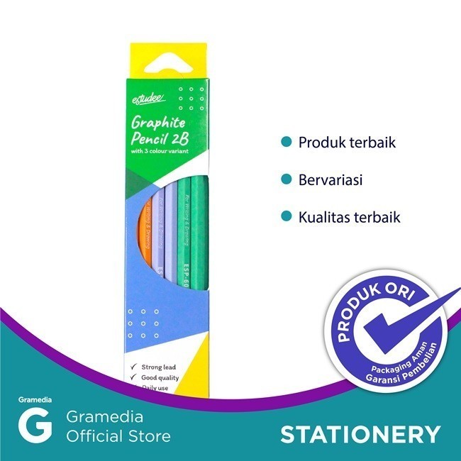 

Gramedia Surabaya - Estudee Graphite Pencil Pastel Esp-6001 2B/12 Box