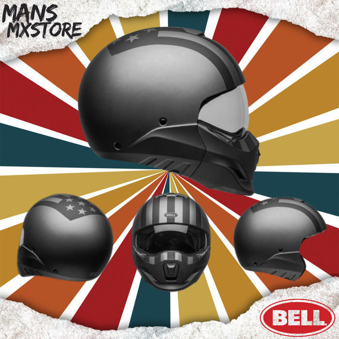HELM BELL BROZZER FREE RIDER MATTEE GRAY BLACK CROSSOVER HELMET ORIGINAL