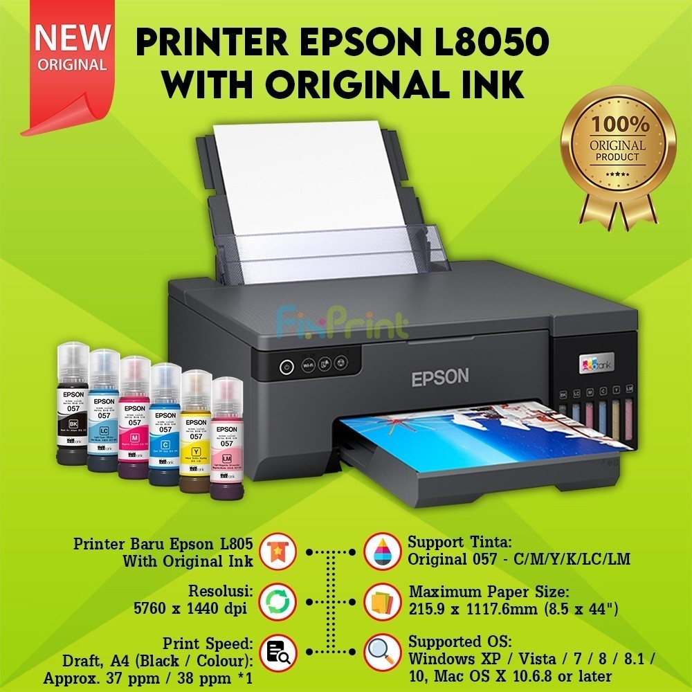 Printer Epson L8050 L 8050 Photo Wifi Pengganti Printer Epson L805