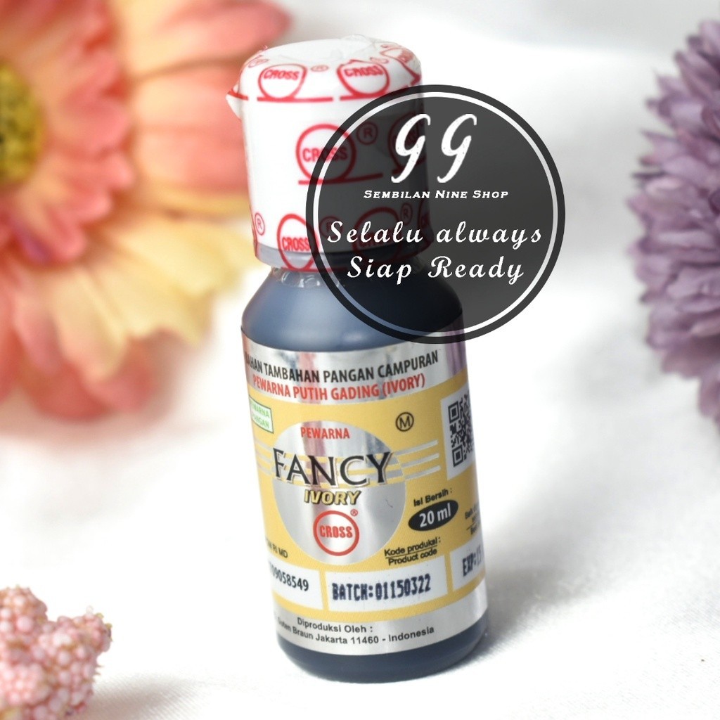 FANCY IVORY Cross Food Coloring Oil Base 20 ML Pewarna Makanan Edible Colours