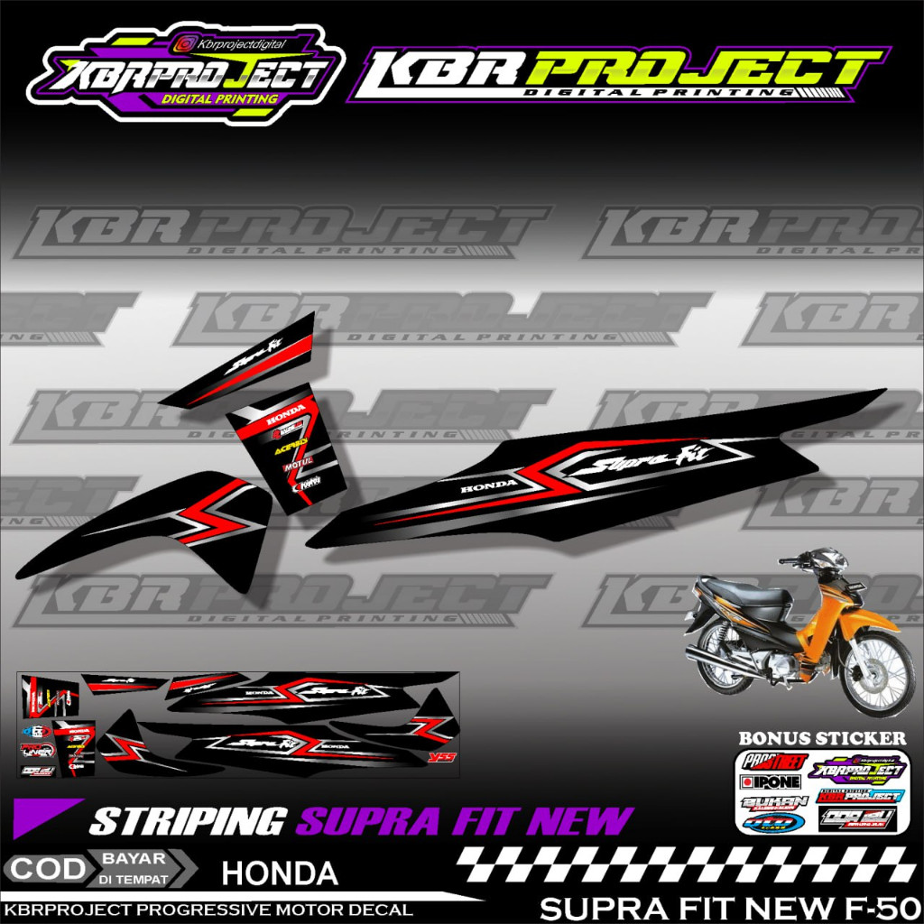 SUPRA FIT NEW STIKER STRIPING PREMIUM MOTOR PREMIUM KEREN