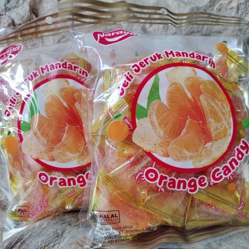 

NARAYA PERMEN JERUK JELLY 500 Gram ORANGE CANDY / DA JI DA LI VIRAL